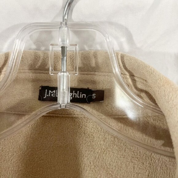 J. McLaughlin Women's Tan Faux Suede Long Sleeve Button Down Shirt - Size Small - Picture 3 of 6